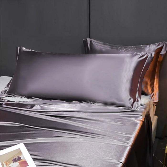 

2025 new summer washed silk long pillowcase double pillowcase couple 1.2 meters 1.5m long ice silk pillowcase without sheets 48x150cm 1pcs