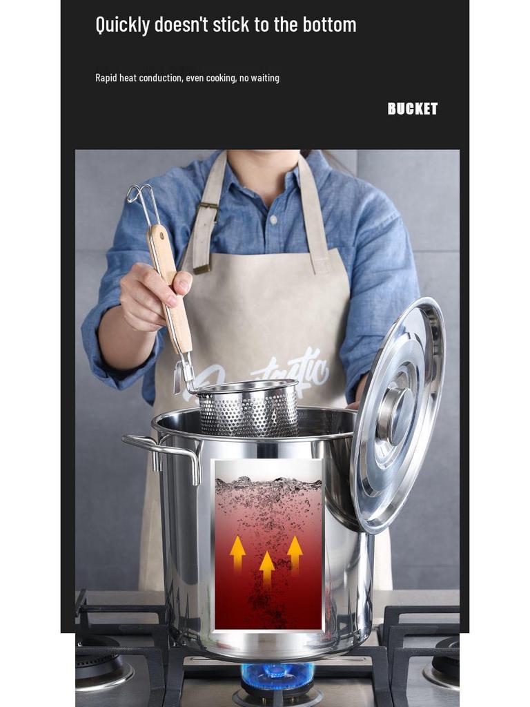 Nerezový indukční hrnec na polévku s kompozitním dnem