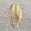 Metal Feather Bookmarks,2Pcs Vintage Hollow Feather Shaped Book Markers,Elegant Reading Gift for Book Lovers,Students,Teachers