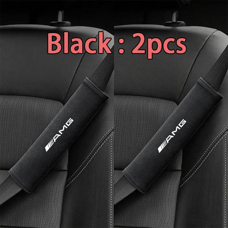 

Soft Suede Car Seat Belt Shoulder Pad-Cushion,Durable,car accessories,for Mercedes Benz AMG W203 W206 W220 W205 W140 W169 W177 чёрный