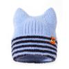 Nuovo Adorabile Cappello Dandy Cappello Beanie Orecchie di Gatto Dolci Cappelli Invernali per Donna Street Y2K Colori Caramella Righe Cappelli Caldi per Ragazza