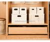Large Storage Baskets Bins with Plastic Lids Home Closet Organizers Cubes for Clothes Toys Blanket - Stackable & Sturdy