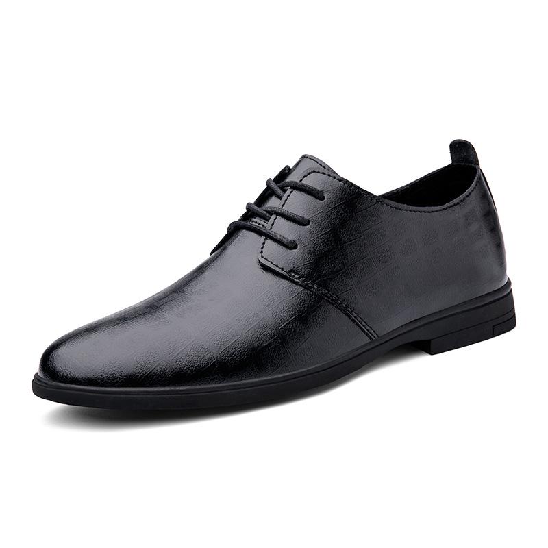 Men s Formal Leather Lace-Up Shoes & Versatile Plaid Loafers EU 39