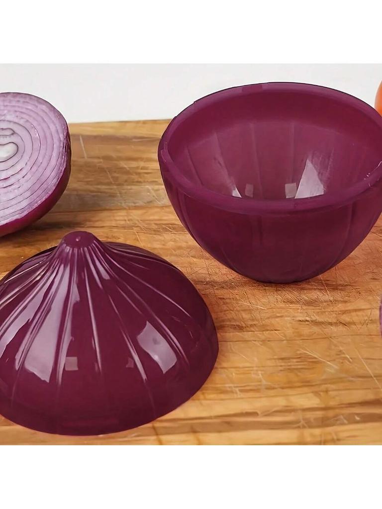 2pcs Multipurpose Plastic Storage Containers, Fruit & Vegetable Shaped Kitchen Preservation Boxes