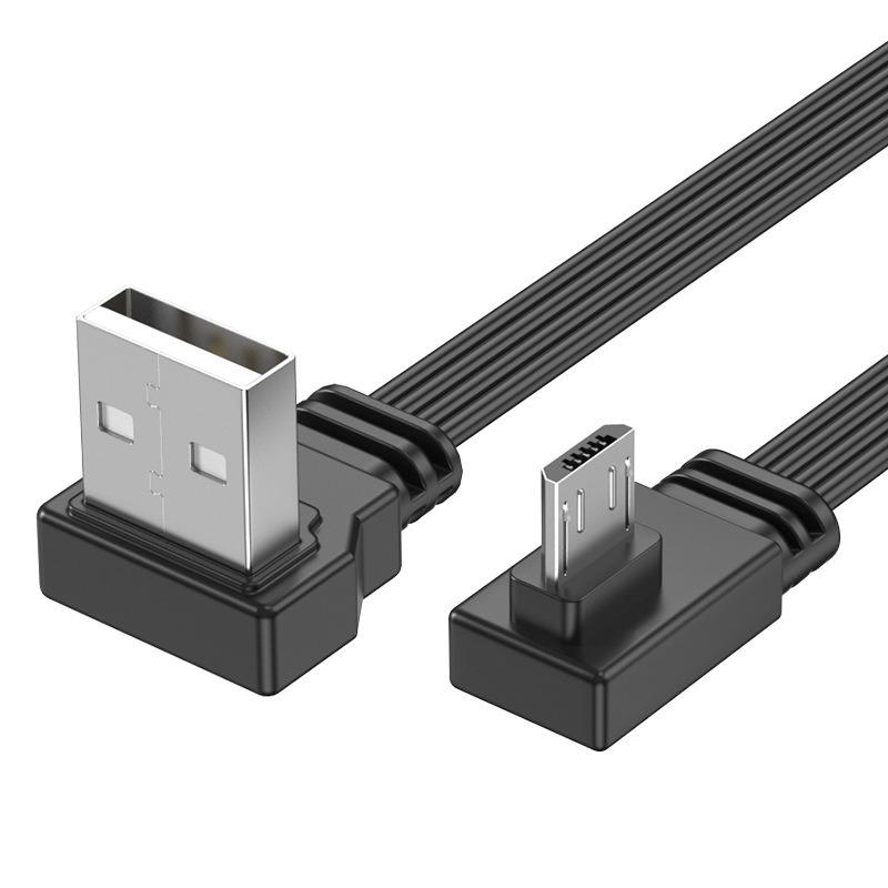 Silicone Flat USB to Micro Charging & Data Cable for Android/Dash Cam