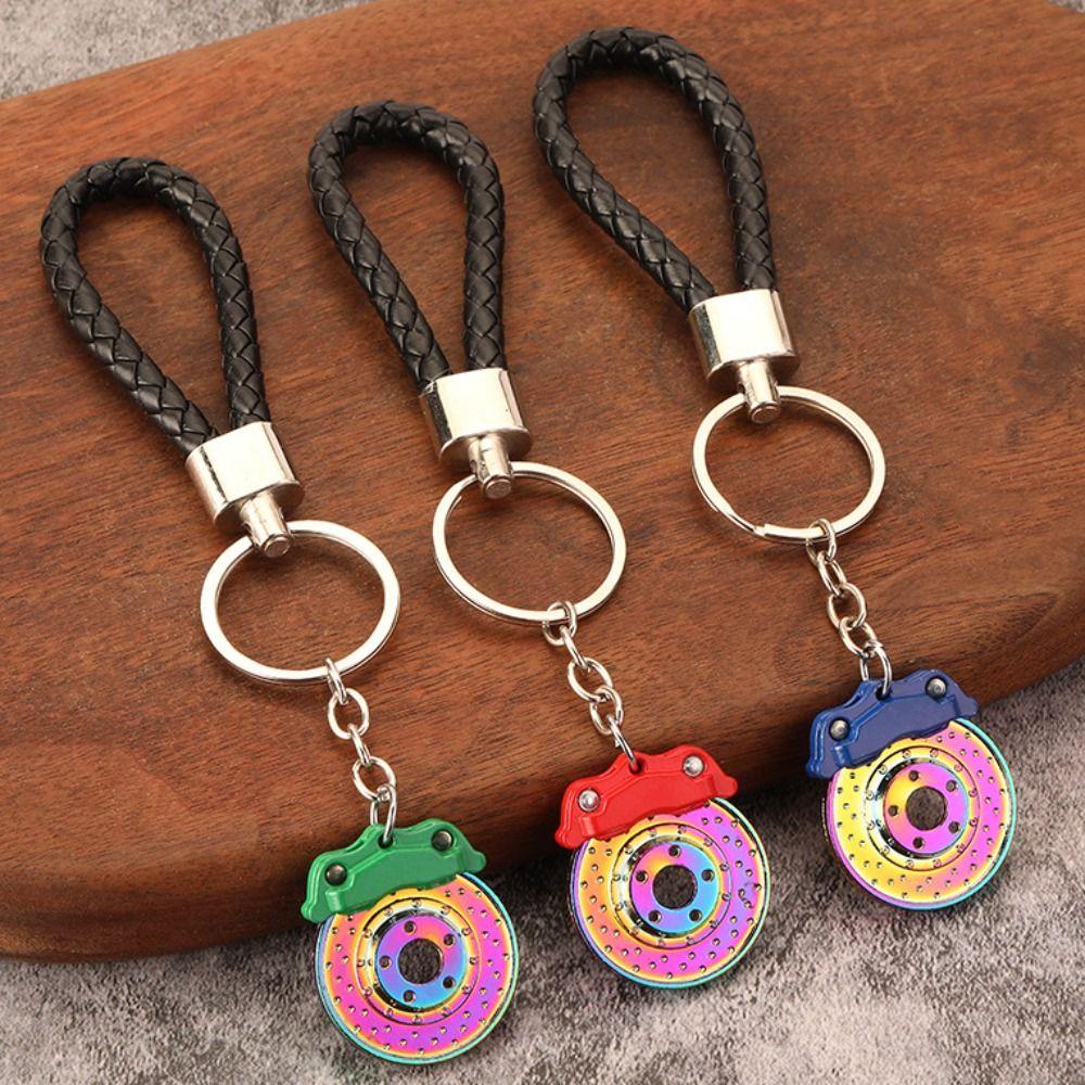 

Auto Parts Shape Car Wheel Rim Keychain 3D Car Wheel Hub Keychain Brake Disc Keyring Bag Pendant