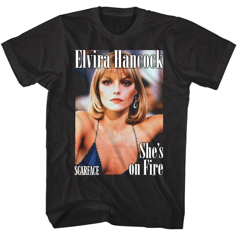Scarface Elvira Hancock She s on Fire Men s T Shirt S