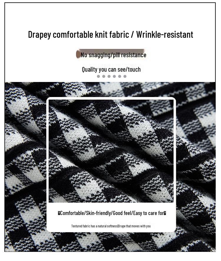 Women's High-Waisted Plaid Pleated Wool Midi Skirt - Fashionable, Slimming, A-Line Design