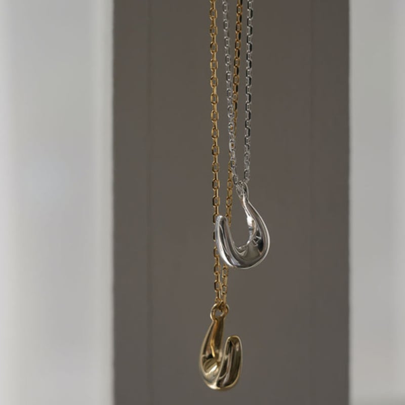 

youngglow silver925 hook pendant necklace (2color) Silver