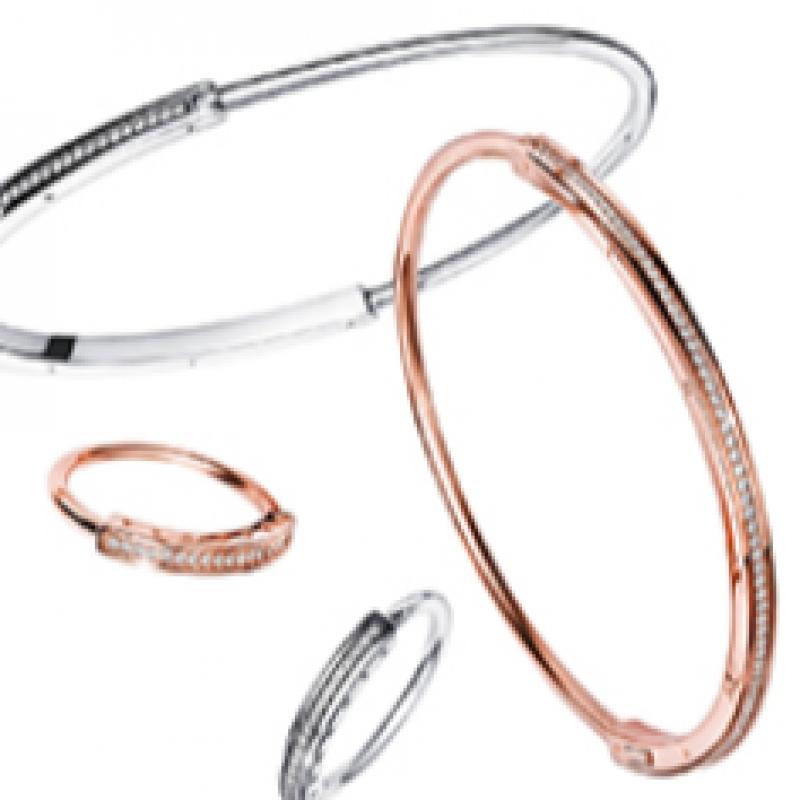 PanDora SIlver SIgnature I D Pav  Bangle 592313c01