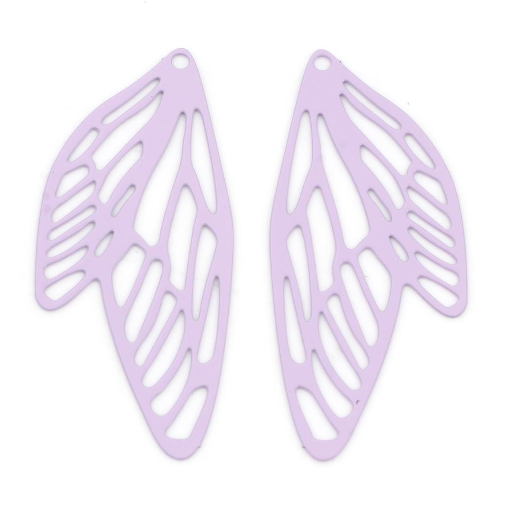 10pcs Butterfly Wing Charms Pendants Multicolor Painted Metal Charms Diy Necklace Bracelets Women Hollow Jewelry 5cm X 2.1cm