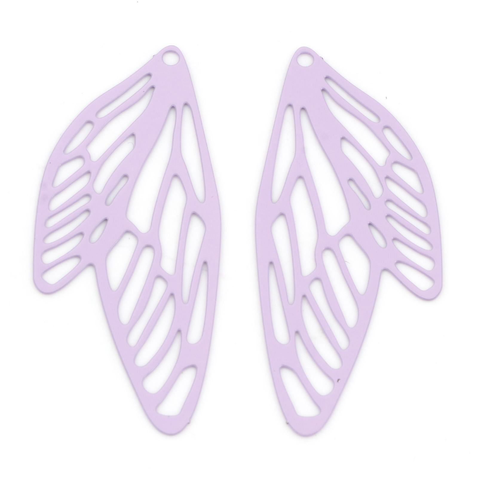 

10pcs Butterfly Wing Charms Pendants Multicolor Painted Metal Charms Diy Necklace Bracelets Women Hollow Jewelry 5cm X 2.1cm фиолетовый
