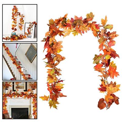 Simulate Maple Leaf Vine Harvest Festival Maple Leaf Vine Autumn Color Decoration Props Home Thanksgiving Halloween Decorations
