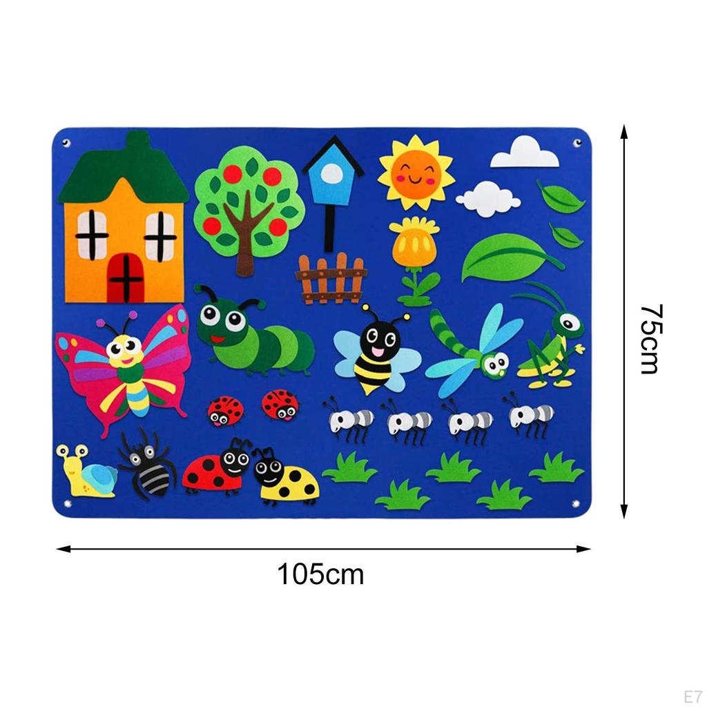 Felt Boards Wall Hanging Cartoon Pattern Story DIY Board Toy