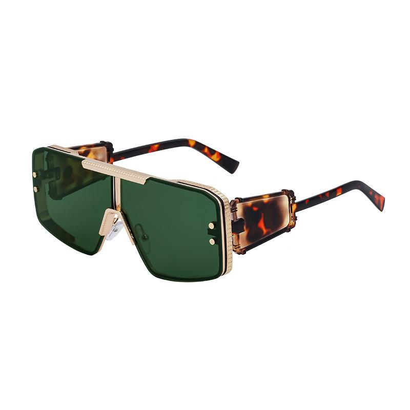 Luxury Brand Designer Oversized Big Frame Sunglasses Women For Men Sun Glasses Vintage  Popular Metal Punk Flat Top Eyeglasses