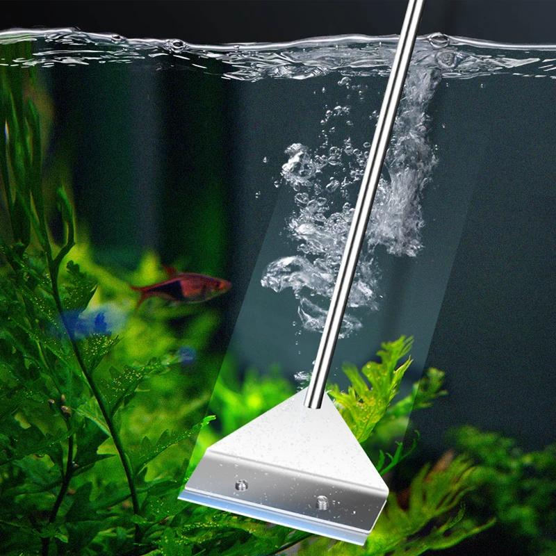 Aquarium Cleaning Tool Fish Tank Flat Sand Algae Removal Dual-use Glass Algae Removal Scraper Household Cleaning Supplies Tool