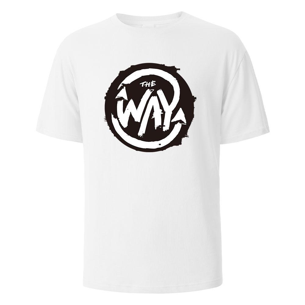 Herren bedrucktes T-Shirt The Way Streetwear 100% Baumwolle Oberteile für Herren Damen Sommer Atmungsaktiv Kurzarm Lässig Rundhals Basic T-Shirts