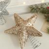Shiny Christmas Tree Topper Decoration Unique Pentagram Decoration  New Year Party