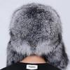 Luxury Men Hat Winter Warm Thick Fluffy Brim Bomber Hat Ushanka Russia Natural Raccoon Fox Fur Trapper Ear Hats