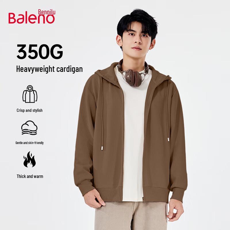 Baleno Men's Heavyweight Cool-Grid Zip-Up Hooded Sweatshirt
