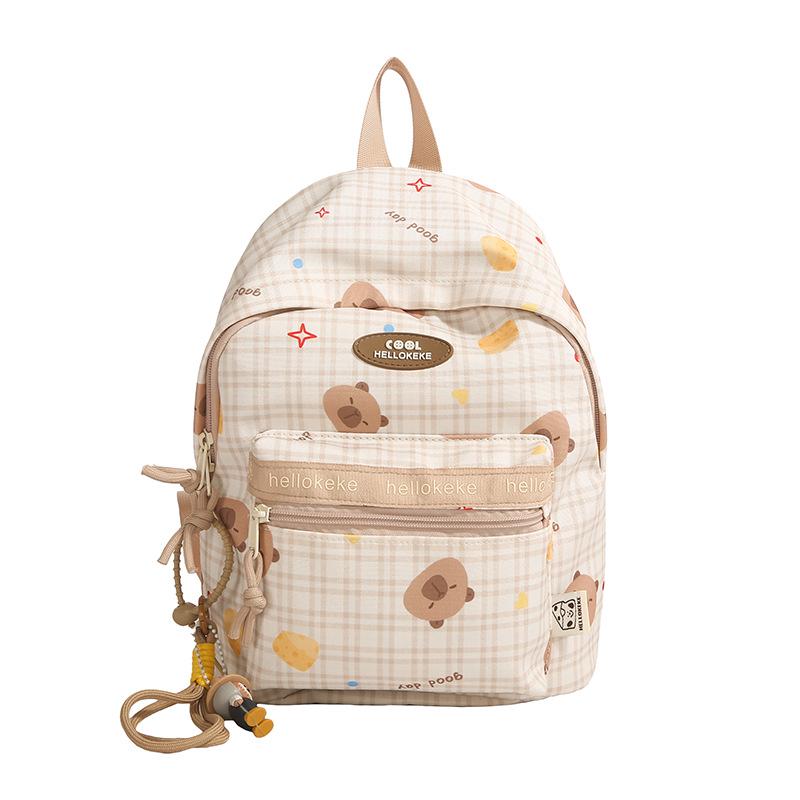 Japansk Söt Lättvikt Nisch Söt Ryggsäck: Flickaktig skolväska med dubbla axelremmar och stor kapacitet