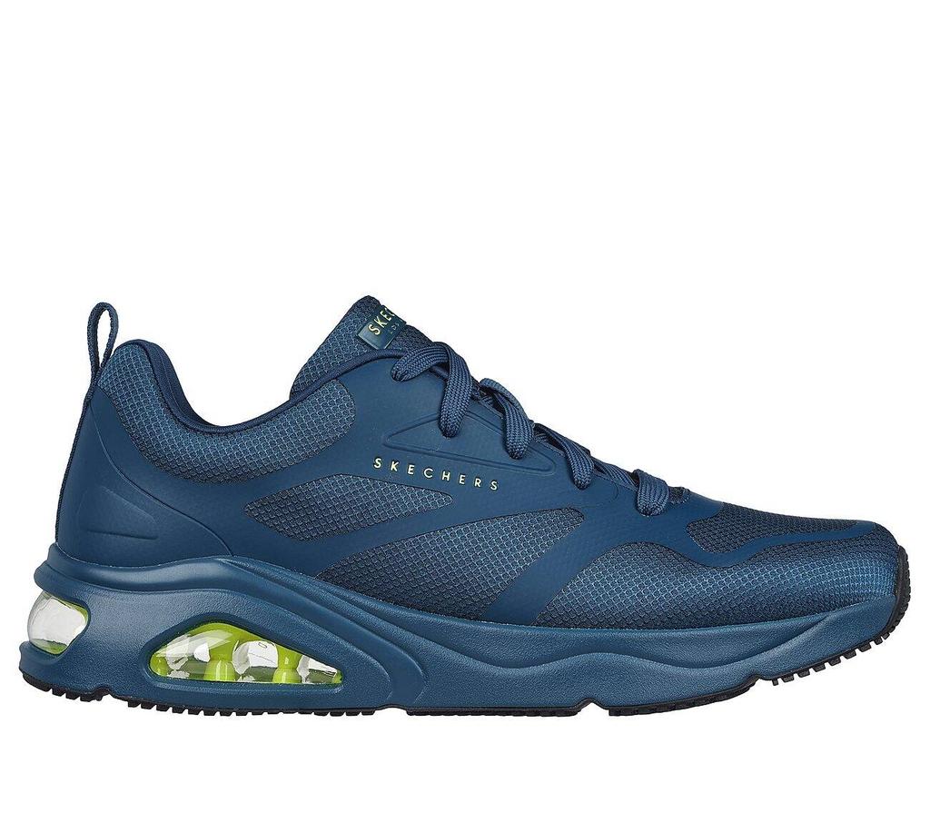 Buty sportowe męskie Skechers Tres-Air Uno Modern Aff-Air sneakersy granatowe (183071-BLU)