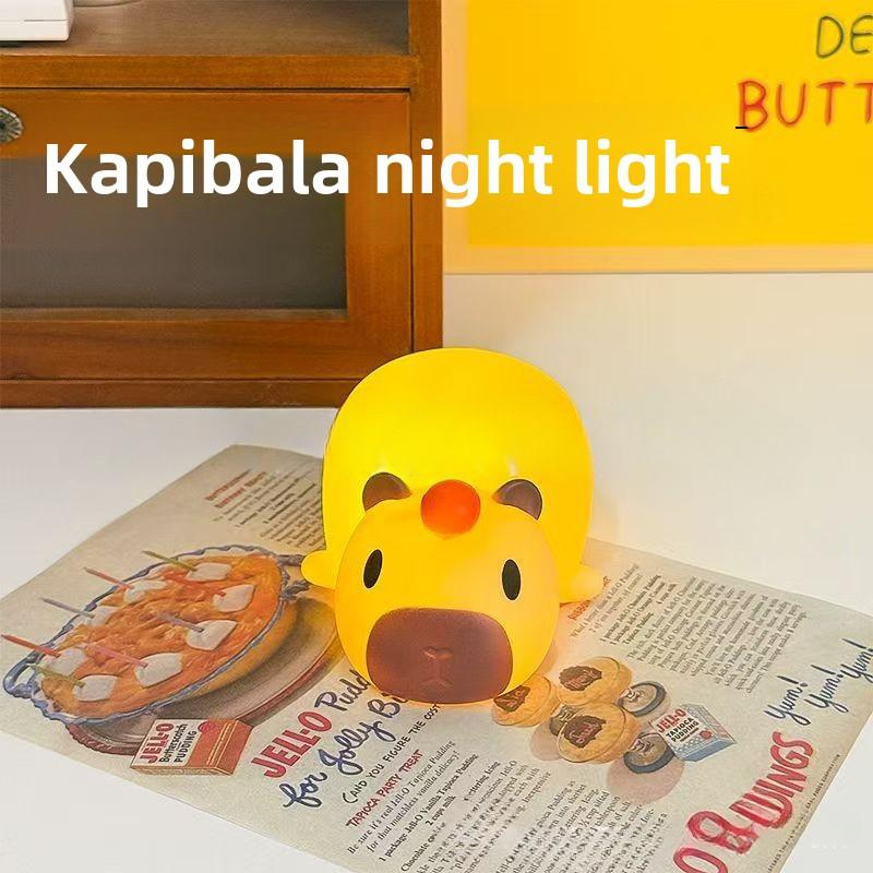 Cute Pet Capybara Night Light Cartoon Bedside Bedside Bedroom Light Cute Dimming Sleep Dimming Sleep Cute LED Bedroom