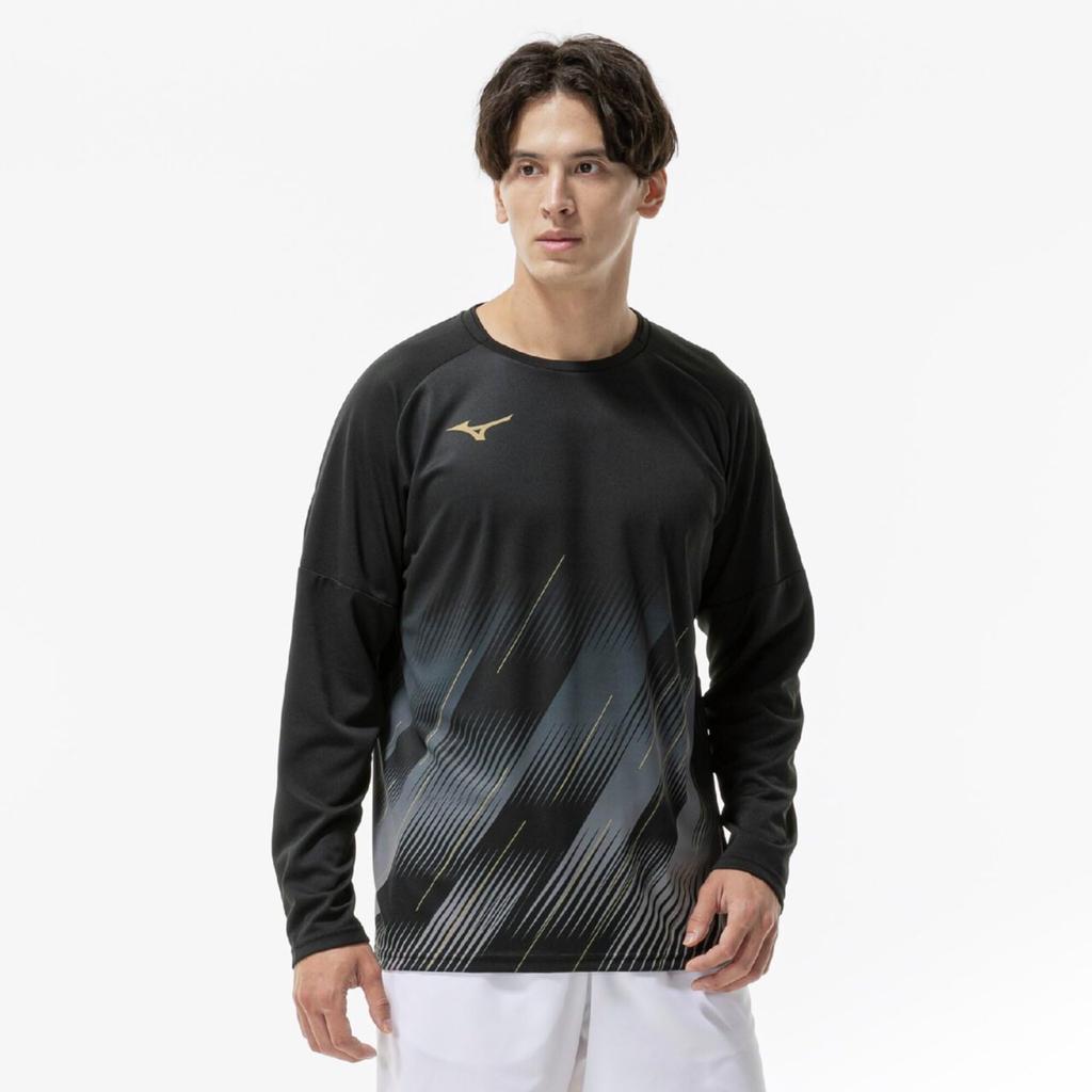Wear Game Easy To Move XL [Mizuno] Tennis/Badminton Shirt, In, Sweat-Wicking, Quick-Drying, 62JAD029, Unisex, Black,
