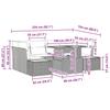 Garden Sofa Set with Storage 7 Pcs Grey Poly Rattan