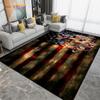 Horror Skull Art Area Rug,Carpets for Living Room Bedroom Decoration, Sofa Chair Cushion Rug,Kitchen Bathroom Non-slip Floor Mat