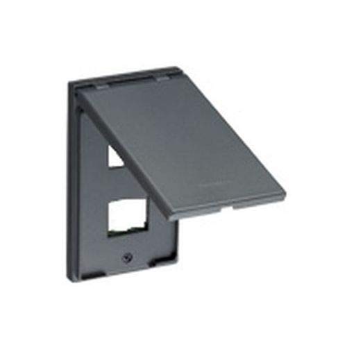 

Panasonic Cosmo Series Wide 21 Metal Splashproof Plate for 2 Outlets with Mounting Frame WTF7802K