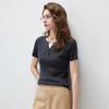 Kemeng Boka Women's Short Sleeve Knitted V-Neck T-Shirt
