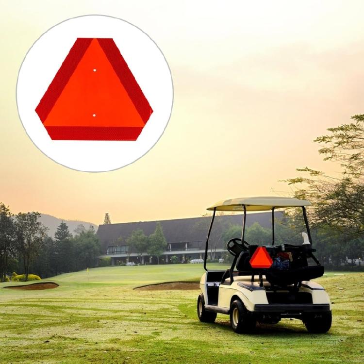 2er-Pack reflektierende Warndreiecke mit erhöhter Sichtbarkeit für den Einsatz in der Landwirtschaft, Golfcarts und Straßenbau Ve