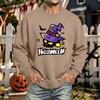 Men's Halloween Printed Long Sleeve T-Shirt Crewneck Casual Sports Top Unisex for Couples