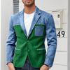 Frühling Herbst Herren Patchwork Blazer Mode Anzugjacke Hohe Qualität Schlank Lässig Blazer Mäntel Mann