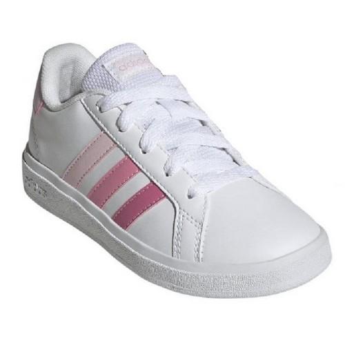 Adidas Childrens/Kids Grand Court 2.0 Synthetic Leather Trainers