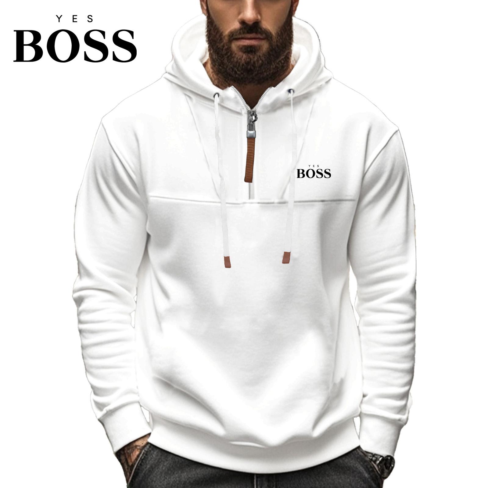 

Белая толстовка с капюшоном осень-зима 2025 года, толстовка с капюшоном, свободная толстовка с капюшоном, мужской костюм-майка L белый