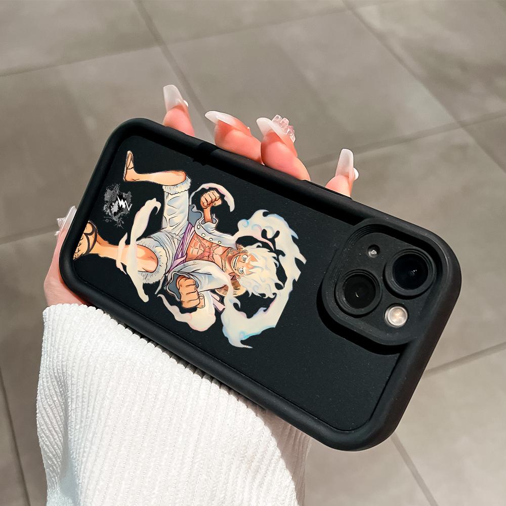 Soft Silicone Square Ladders Cartoon Pattern Full Cover Camera Protection Shockproof Case for iPhone Infinix Tecno Vivo