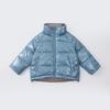 Kids Reversible Stand Collar Short Down Jacket Boys Girls Winter Warm Coat Solid Color Sizes 100-150cm