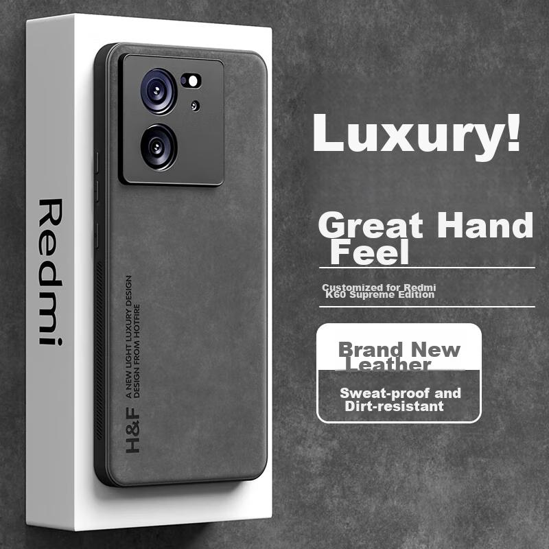 Phone Case for Xiaomi Redmi K60 Pro, Xiaomi Redmi KUpgraded Skin-Like Matte Lens Full Protection Silicone - Midnight Black