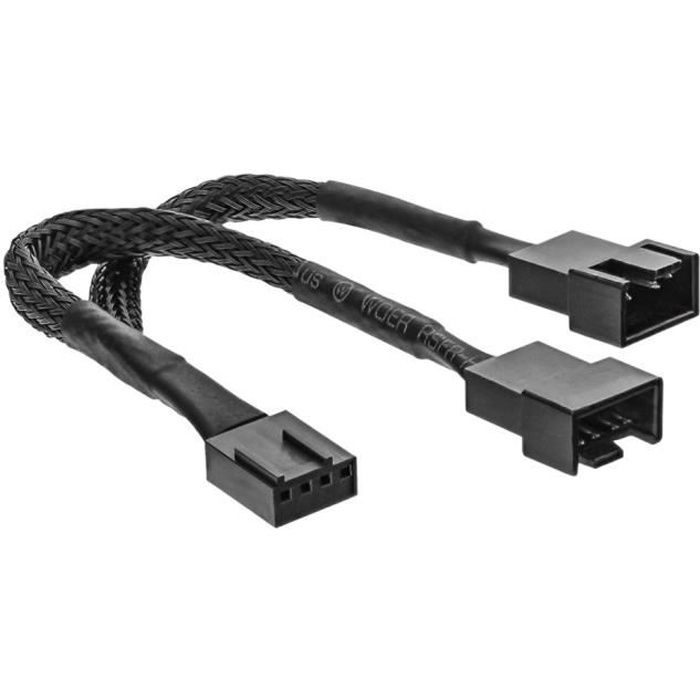 Répartiteur D'alimentation De Ventilateur - InLine - Y-cable - 4 Broches - 2 X 4 Pin PWM - 15 Cm Noir