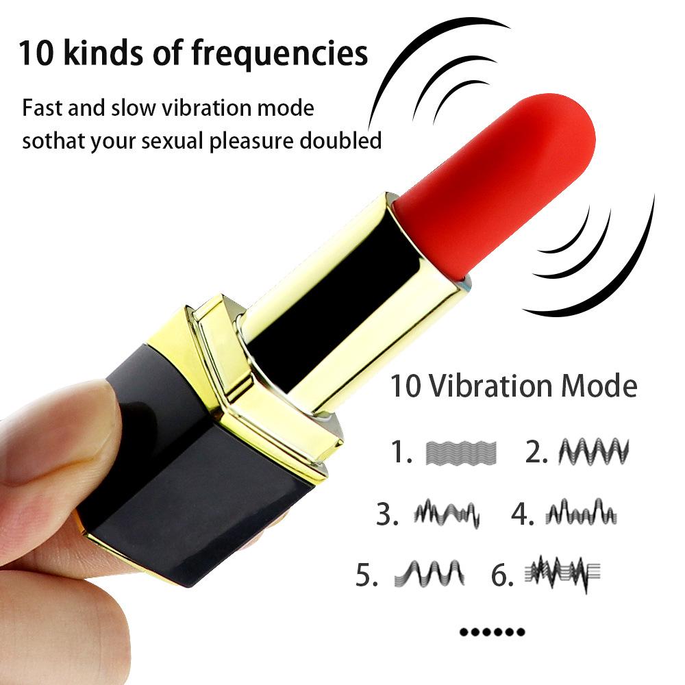 Mini Lipstick Vibrator Sex Toys 10 Speed Vagina Clit Stimulator Rechargeable Vibrator Lipstick For Adults Dildo Masturbator