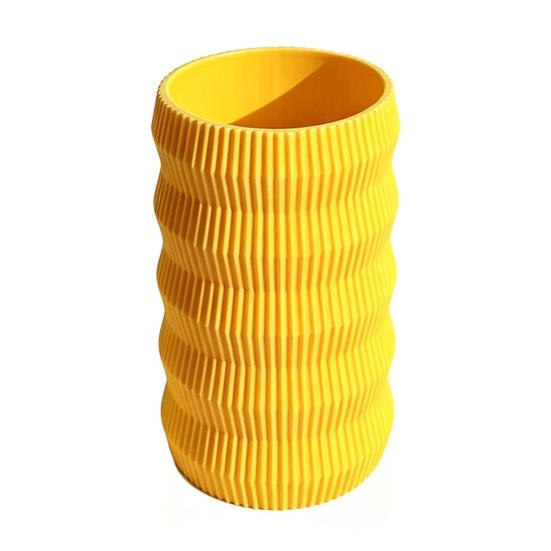 

3D Printed Vase Modern Flowers Vase Decorative Wave Textured Flower for Dried & Fresh Flowers Farmhouse Coffee Table Kitchen Centerpieces Bookshelf золотистий