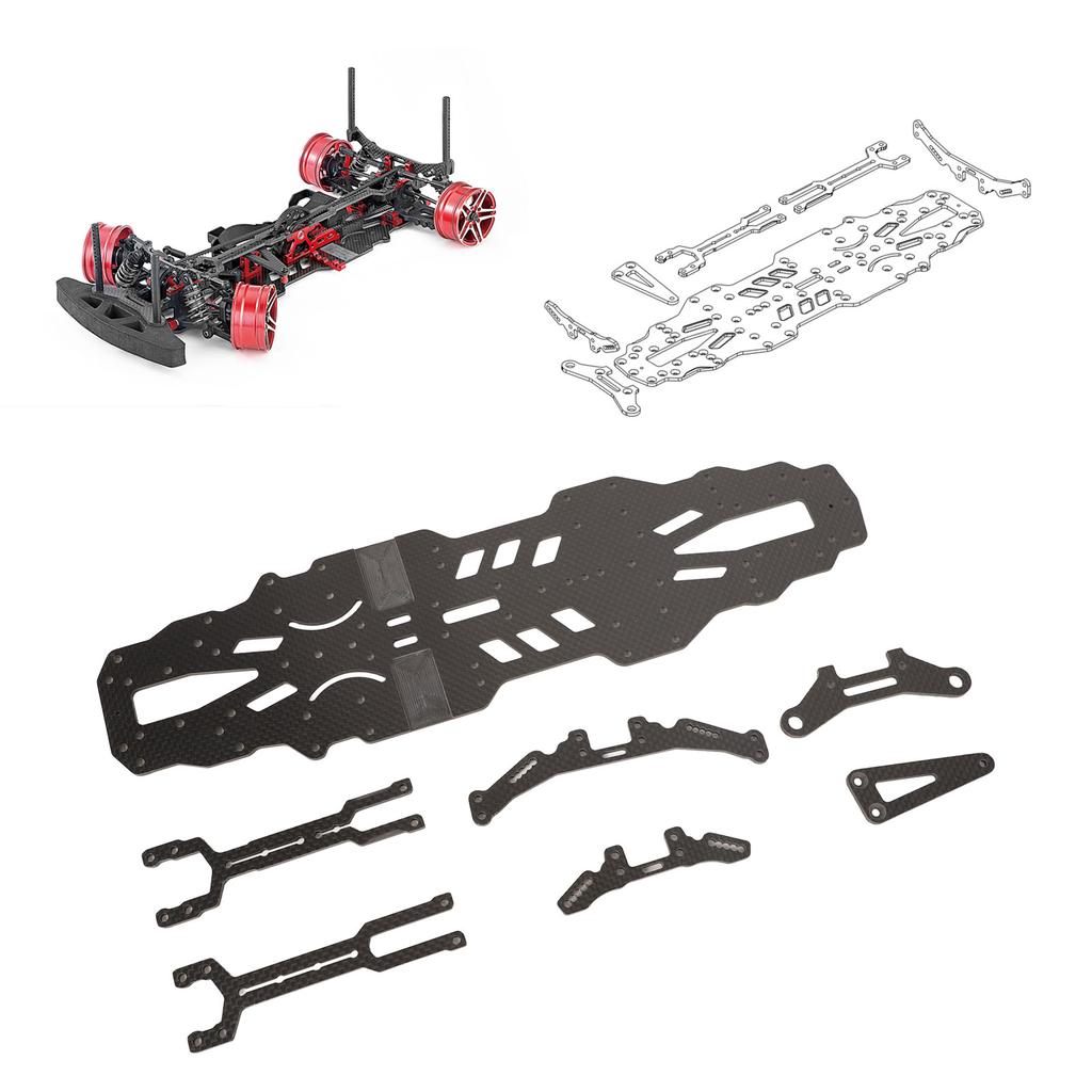 RC Car Chassis Plate High Flexibility Carbon   Chassis Plate Accessory for SNRC R3G 1:10 RC Station Wagon