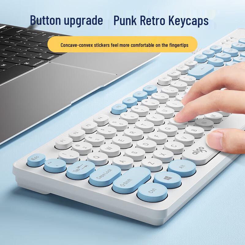 Aigo AK200 Wired Retro Keyboard and Mouse Combo