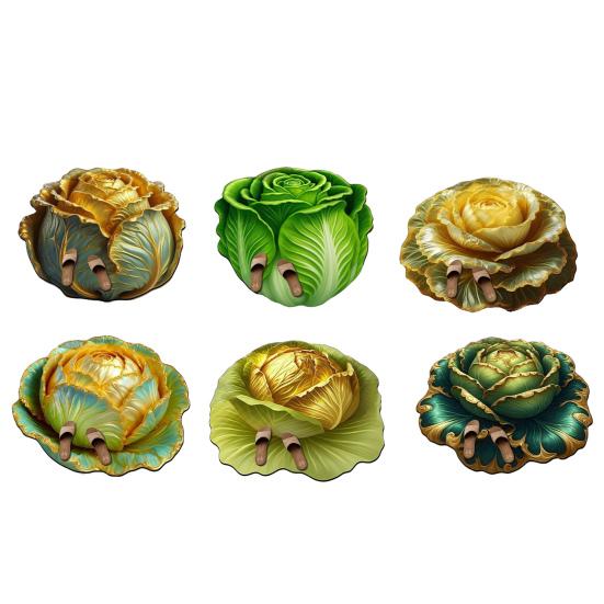 Yousheng Chinese Cabbage Floor Mat Non-Slip Absorbent Bathroom Rug 3D Visual Effect Cabbage Floor Rug for Entrance Living Room Kitchen