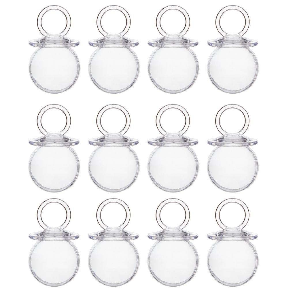 Pack of 12 Fillable Pacifier Shape Candy Boxes Snack Box Suitable for Baby Shower and Christening Party Decorations