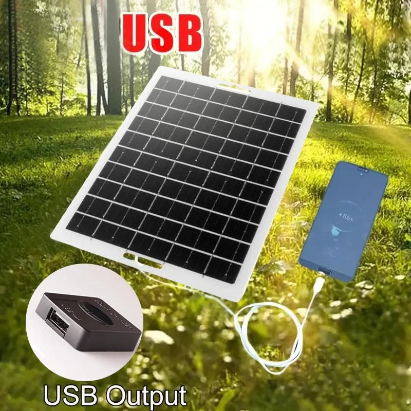 Solární panel s USB pro venkovní turistiku a kempování, přenosná baterie, powerbanka pro nabíjení mobilního telefonu, nabíjecí panel