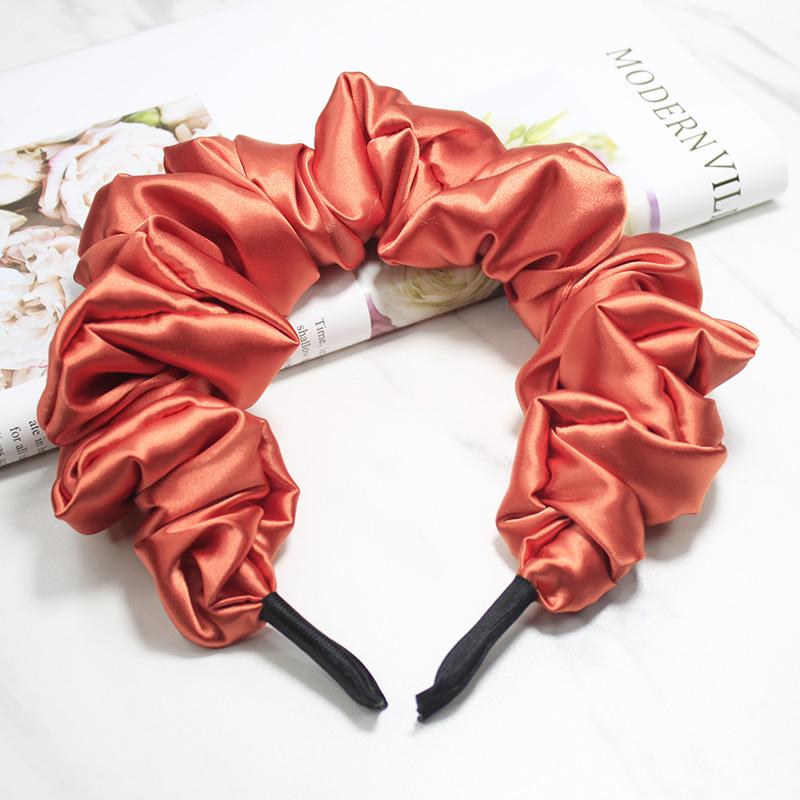 Lystrfac Slik Volume Wave Scrunchies Headband for Women Girls Fashion Hairbands Big Size Head Band Bezel Hair Accessories