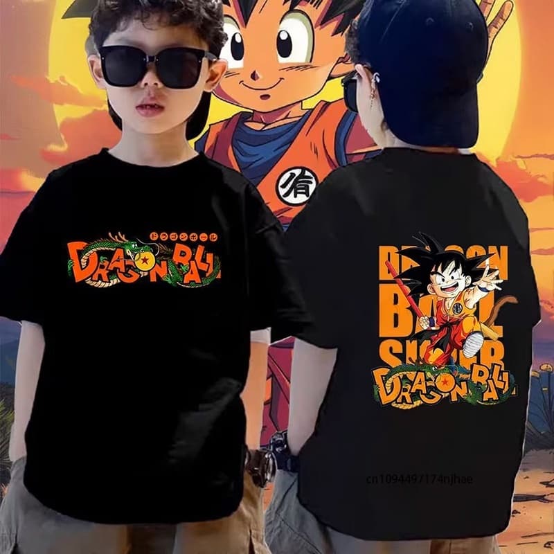 Dragon Ball Goku Print TShirt for Kids Men Women Anime Cartoon Casual Short Sleeve Tee Summer Cotton Tops Streetwear Gift